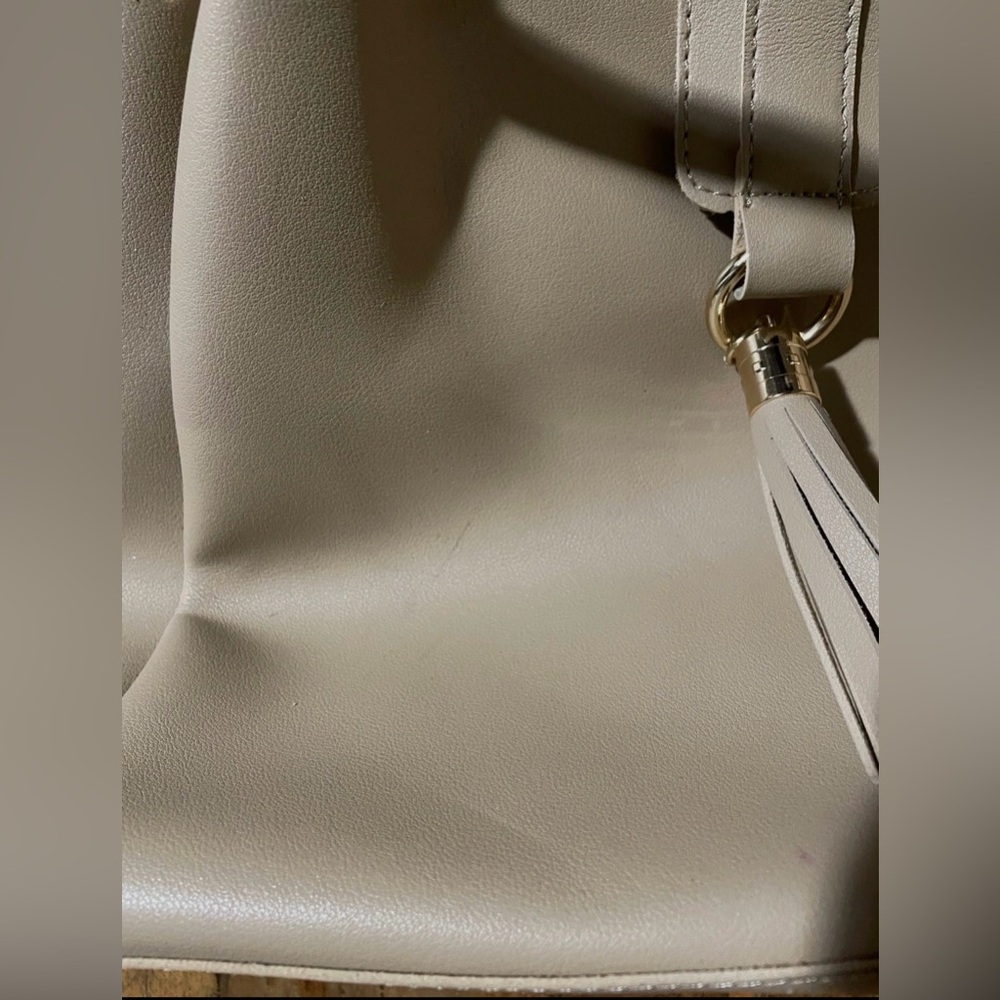 Yoki Taupe Satchel with Tassel - Picture 2 of 12